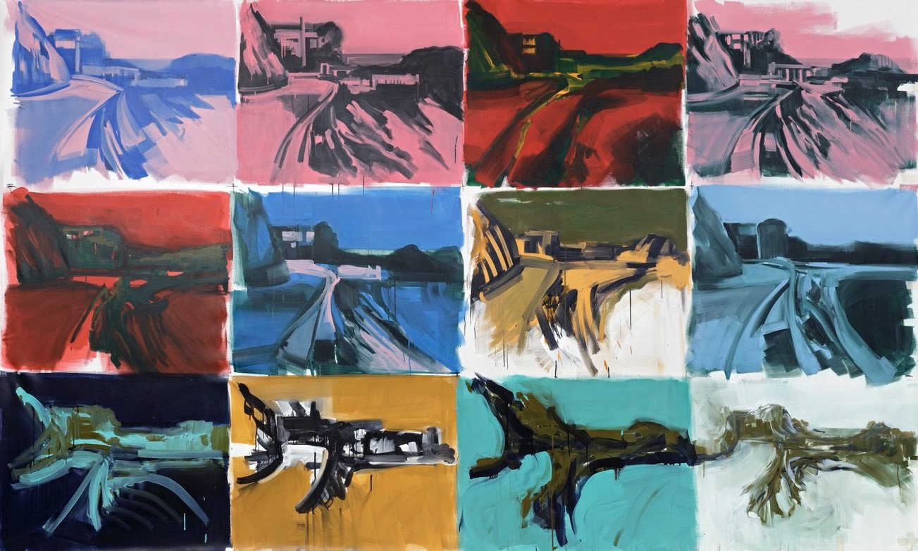 A.I.R., Acrylic on Canvas, 217 x 355 cm, 2016