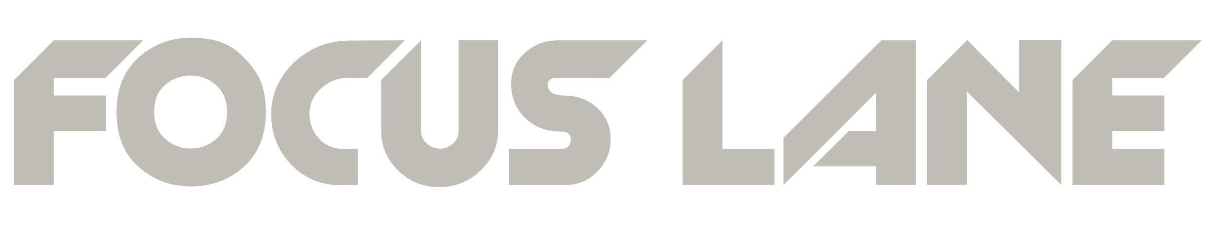 "FOCUS LANE" in bold, stylized gray text on a transparent background.