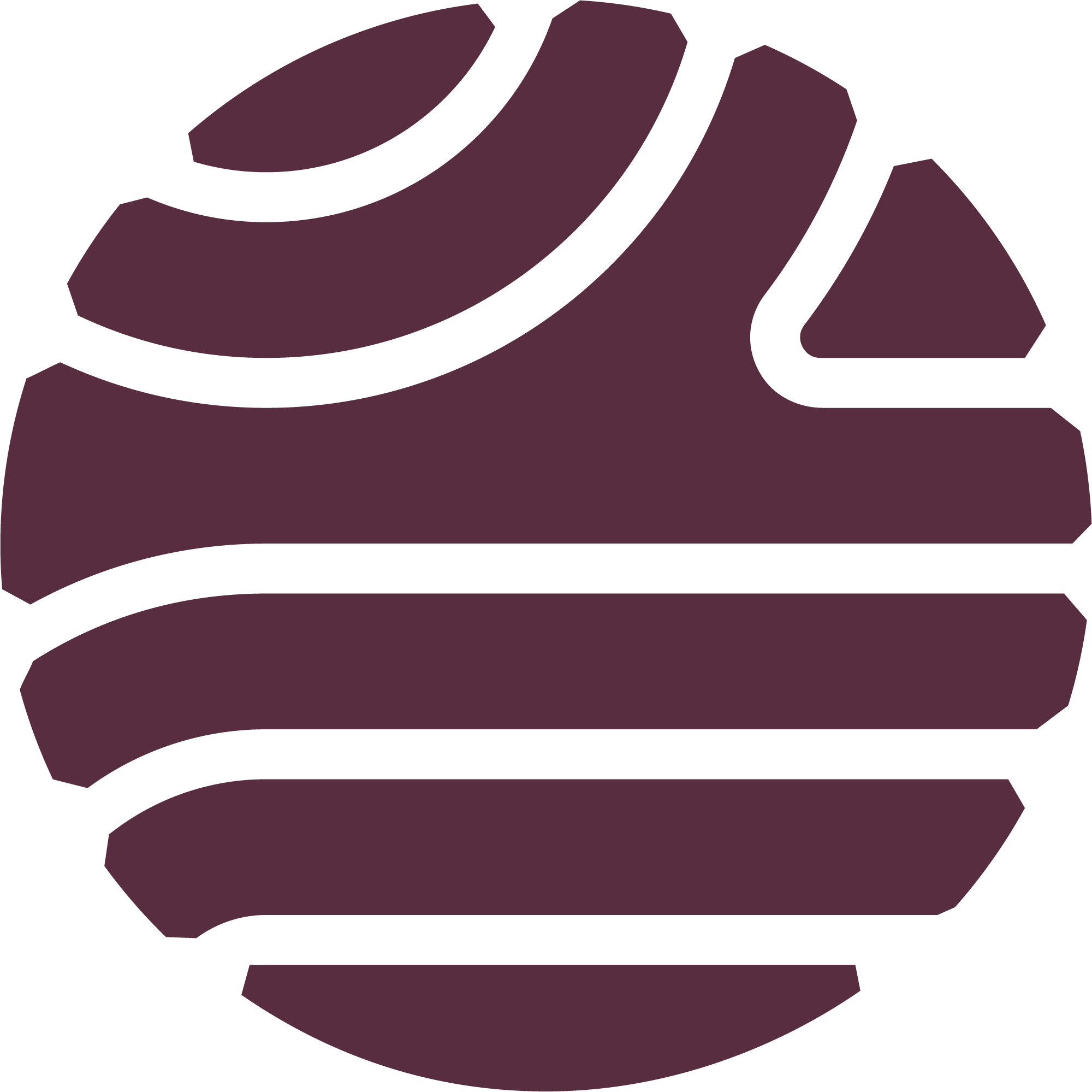 Illustration eines violetten, stilisierten Halsbands mit mehreren Schichten und Schnitzereien.