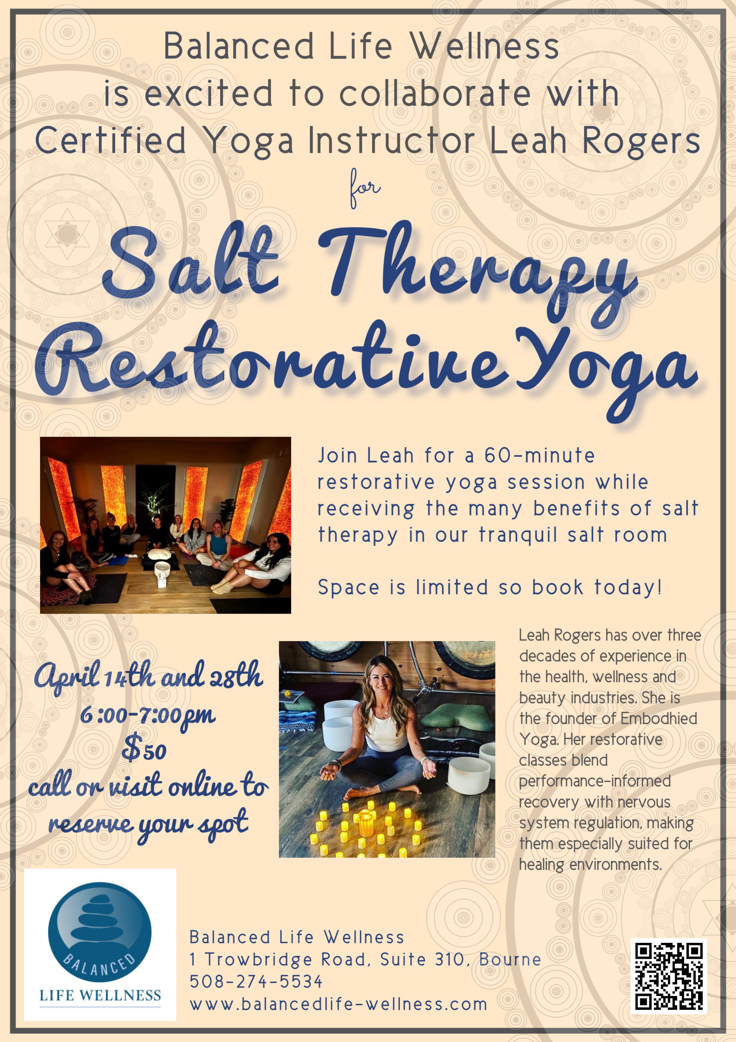 Salt Therapy Restorative Yoga