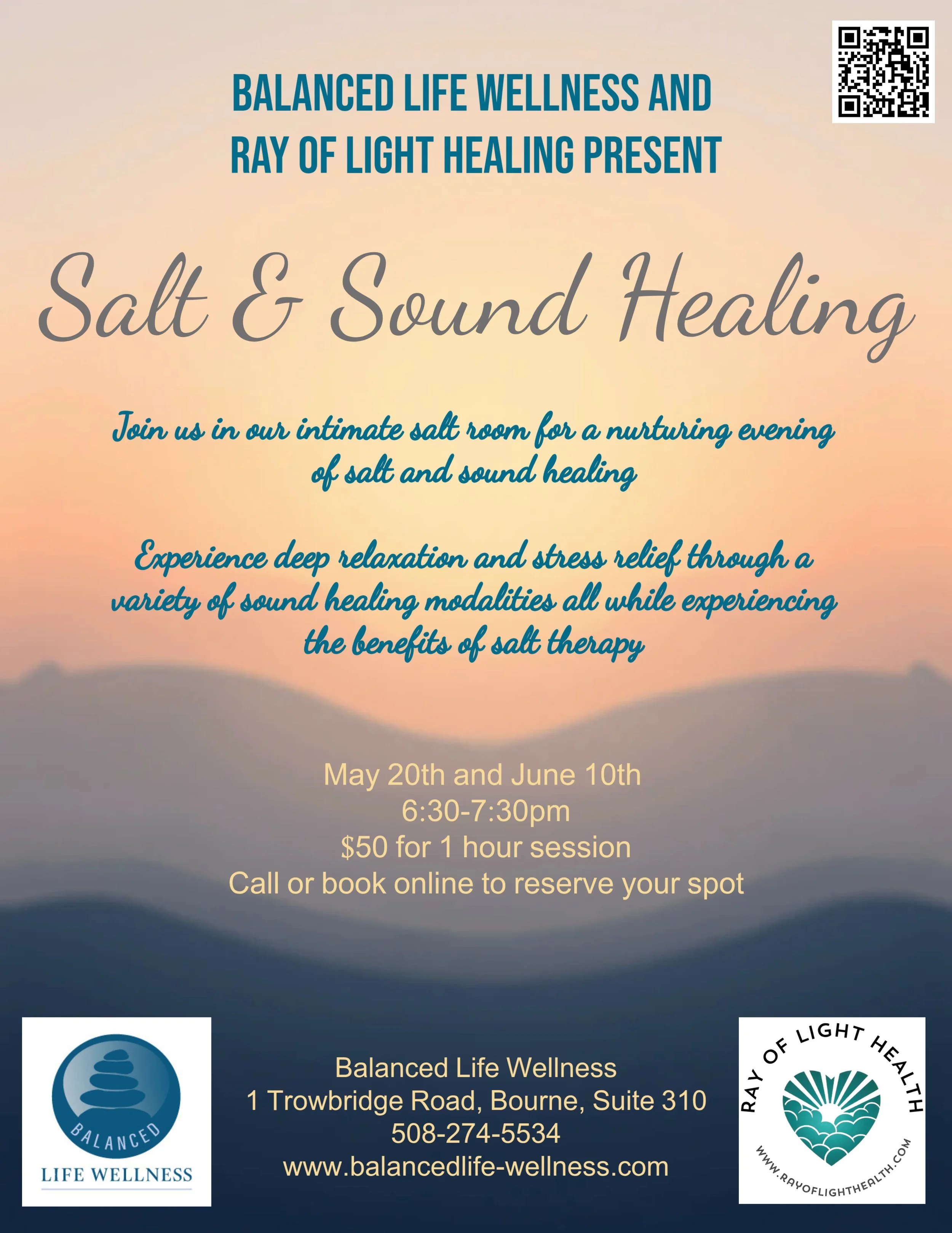 Salt and Sound Healing            May &amp; June