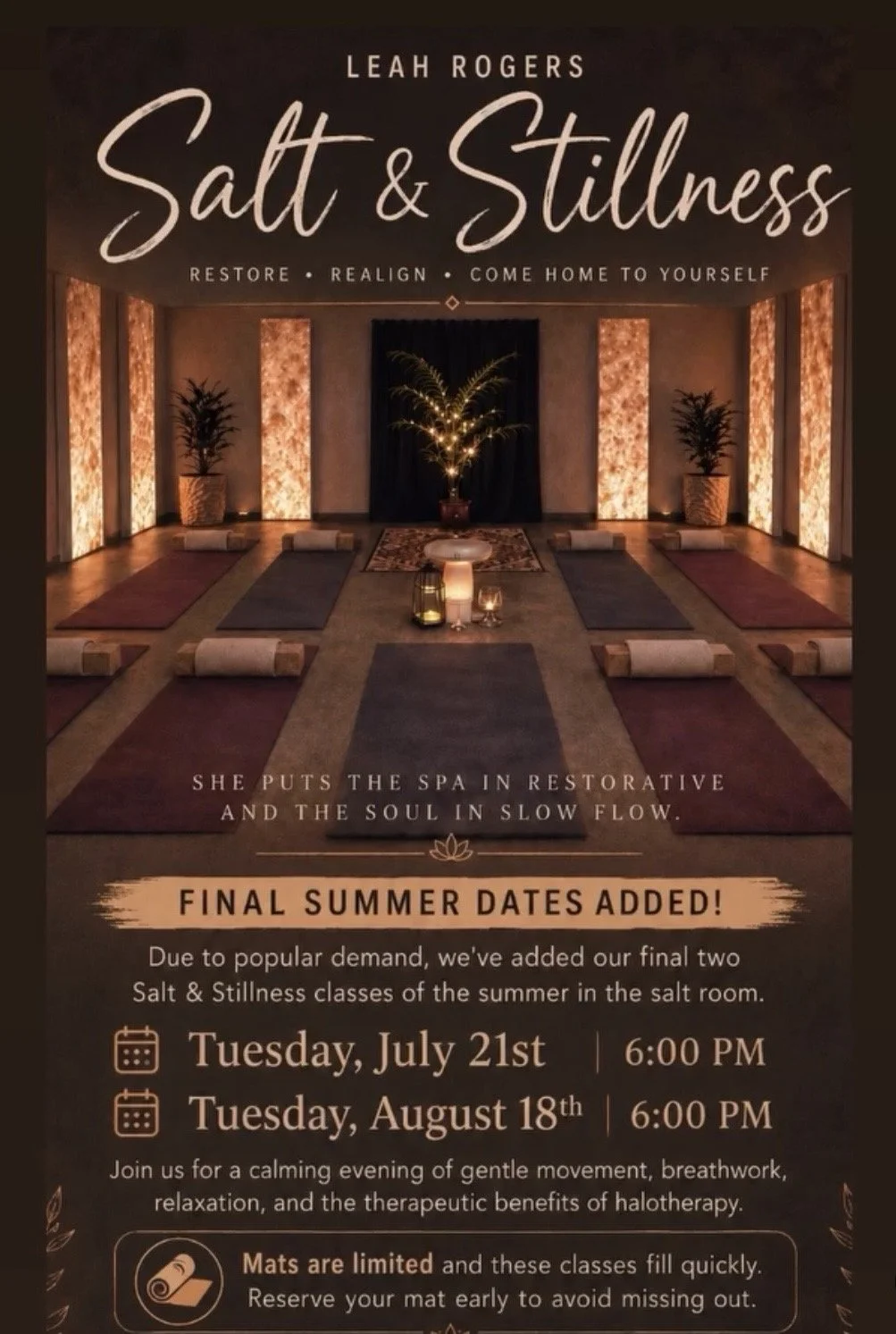 Restorative Yoga July &amp; Aug