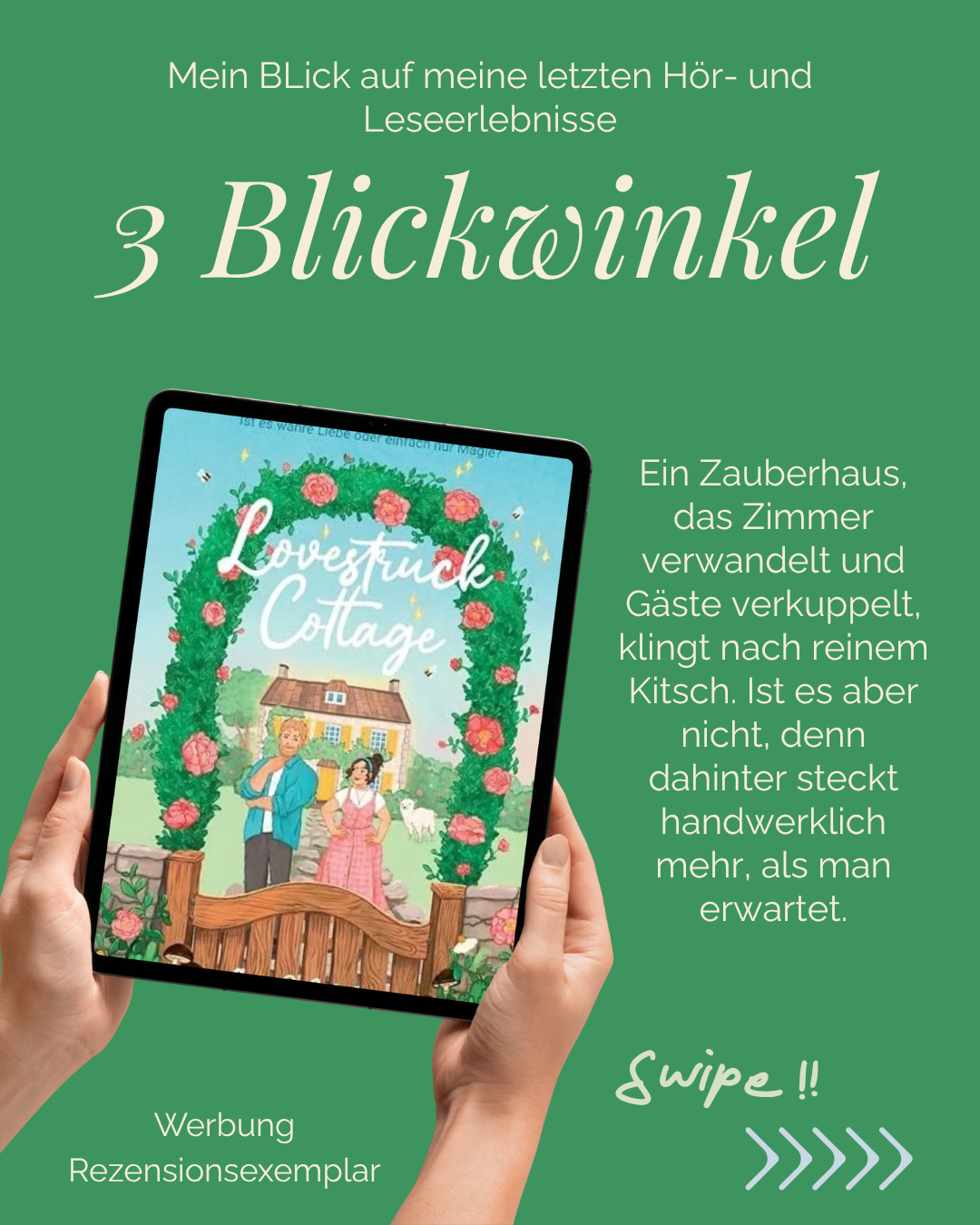 Lovestruck Cottage Lea Melcher – Rezension 3 Blickwinkel - Rezensionsexemplar
