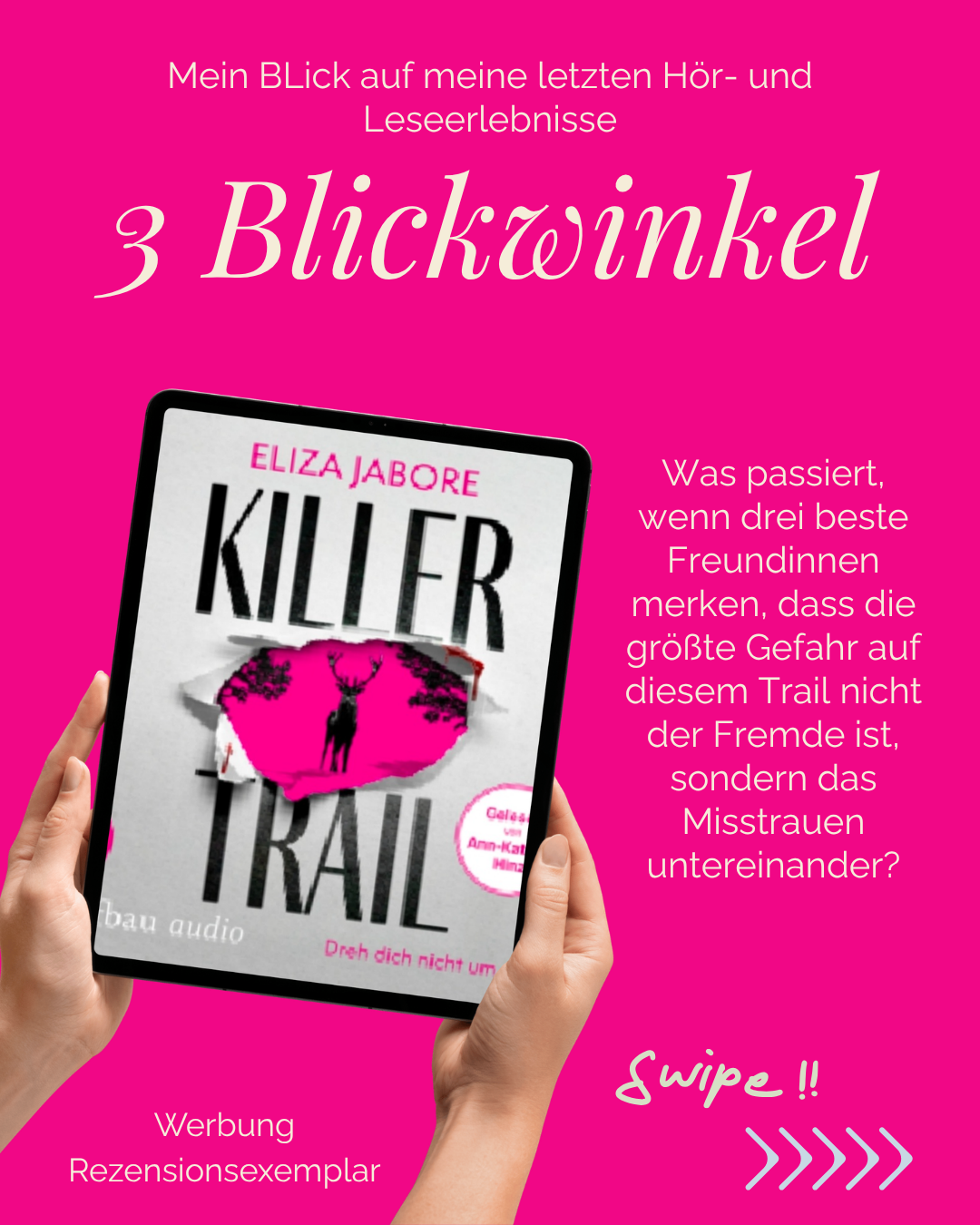 Killer Trail von Eliza Jabore, 3-Blickwinkel-Rezension - Rezensionsexemplar
