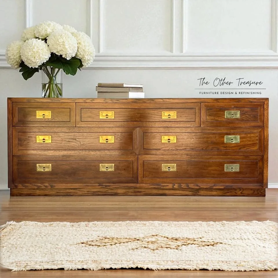 Henredon Scene One Campaign Dresser | 72 Wide | Mid-Century Modern  The  Other Treasure