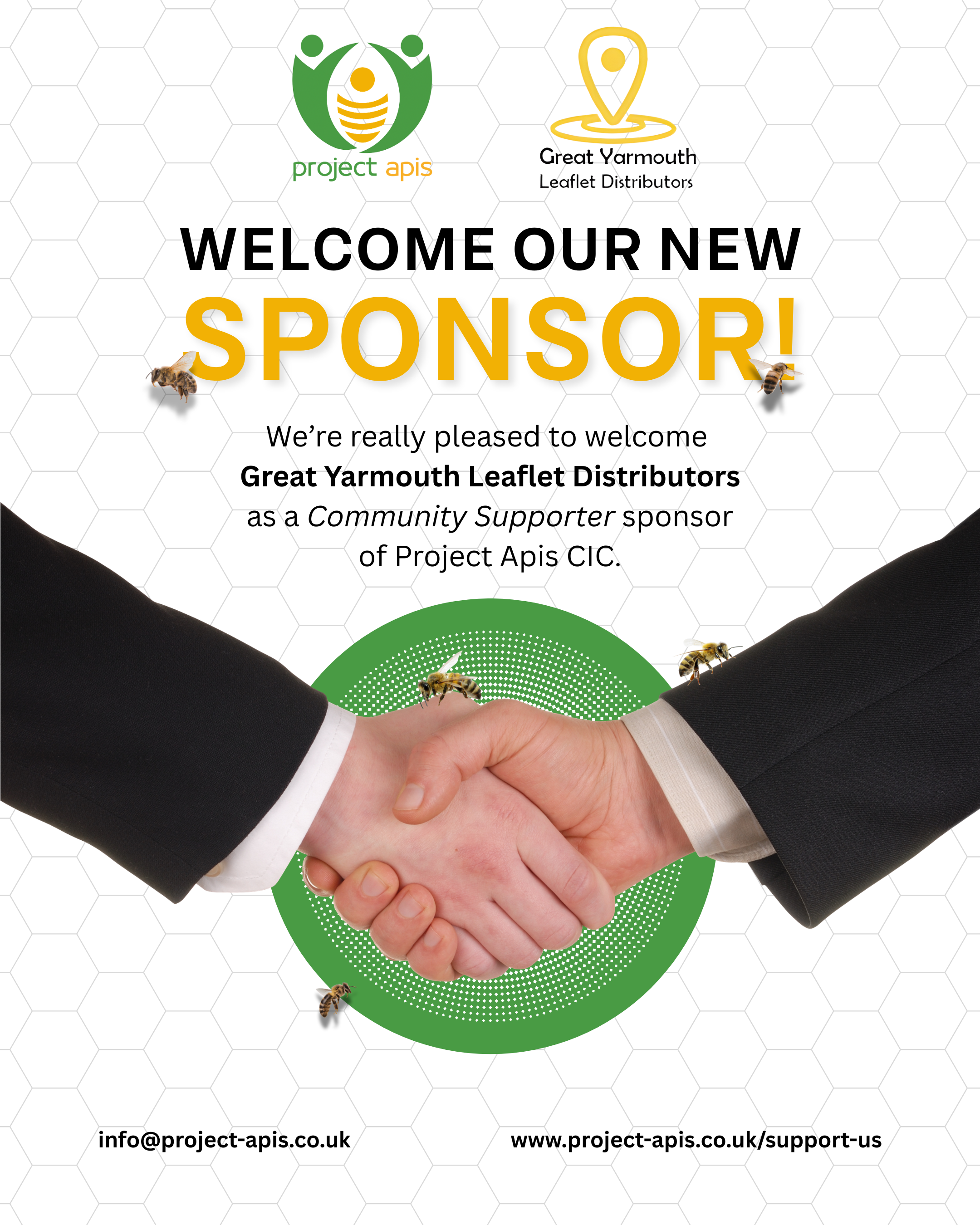 Project Apis CIC Welcomes New Sponsor Great Yarmouth Leaflet Distribution Ltd