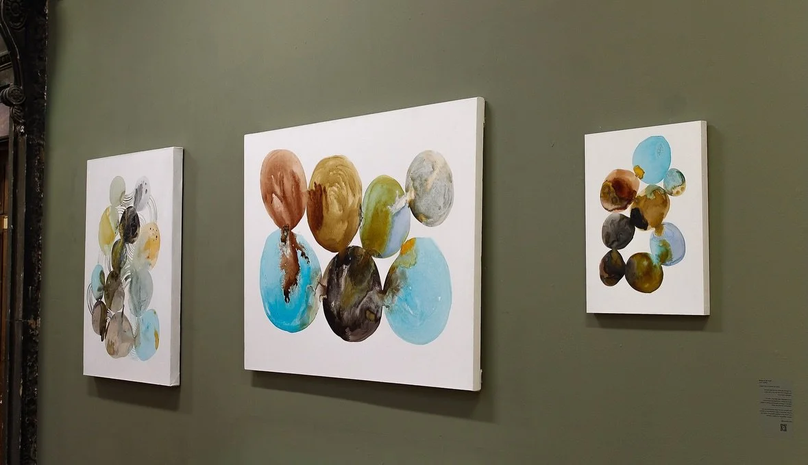 Last weeks exhibition =) 

Description of work: 
My work explores the landscape through the production of my own inks from foraged and
repurposed materials.
The work physically holds fragments of our environment and stands as a metaphor for the fragi