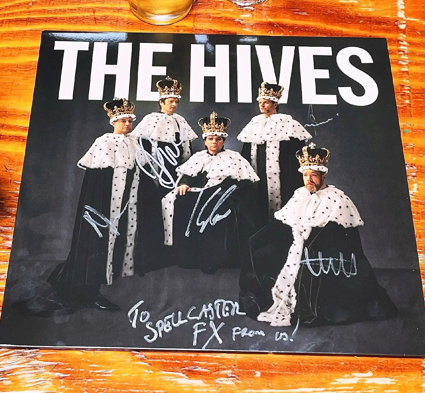 We got to meet @thehives yesterday,  get them some pedals and get our sweet record signed!!!! 
.
.
.
.
.
.
.

.
#recordstore #thehives #auttograph #meetyouridols #guitarist #guitarpedal #guitarpedals  #rockstar #rockm&uuml;zik #rockmusıc
