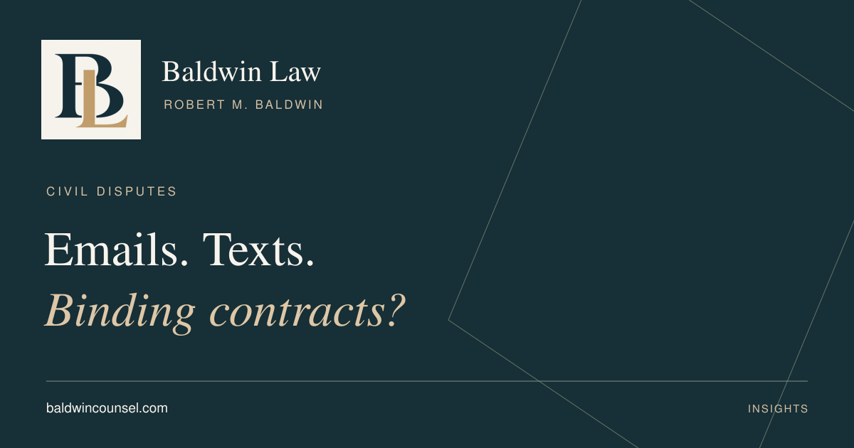 Can an Email or Text Message Create a Binding Contract in Florida?
