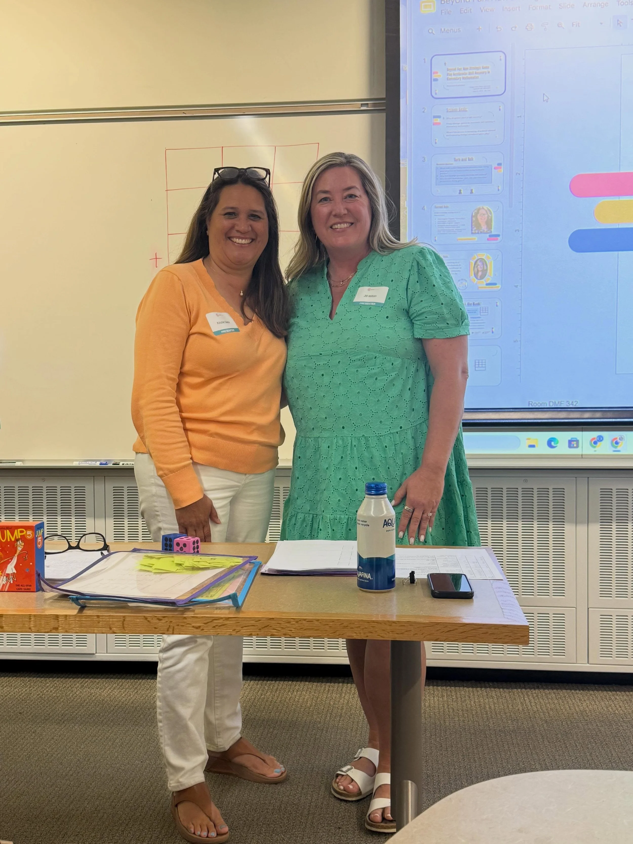 ✨ Year 2 presenting at the MATH FOR ALL South Shore Conference at Bridgewater State University! ✨

Today, Kristie and I had the opportunity to present:
Beyond Fun: How Strategic Game Play Accelerates Skill Recovery in Elementary Mathematics

We explo