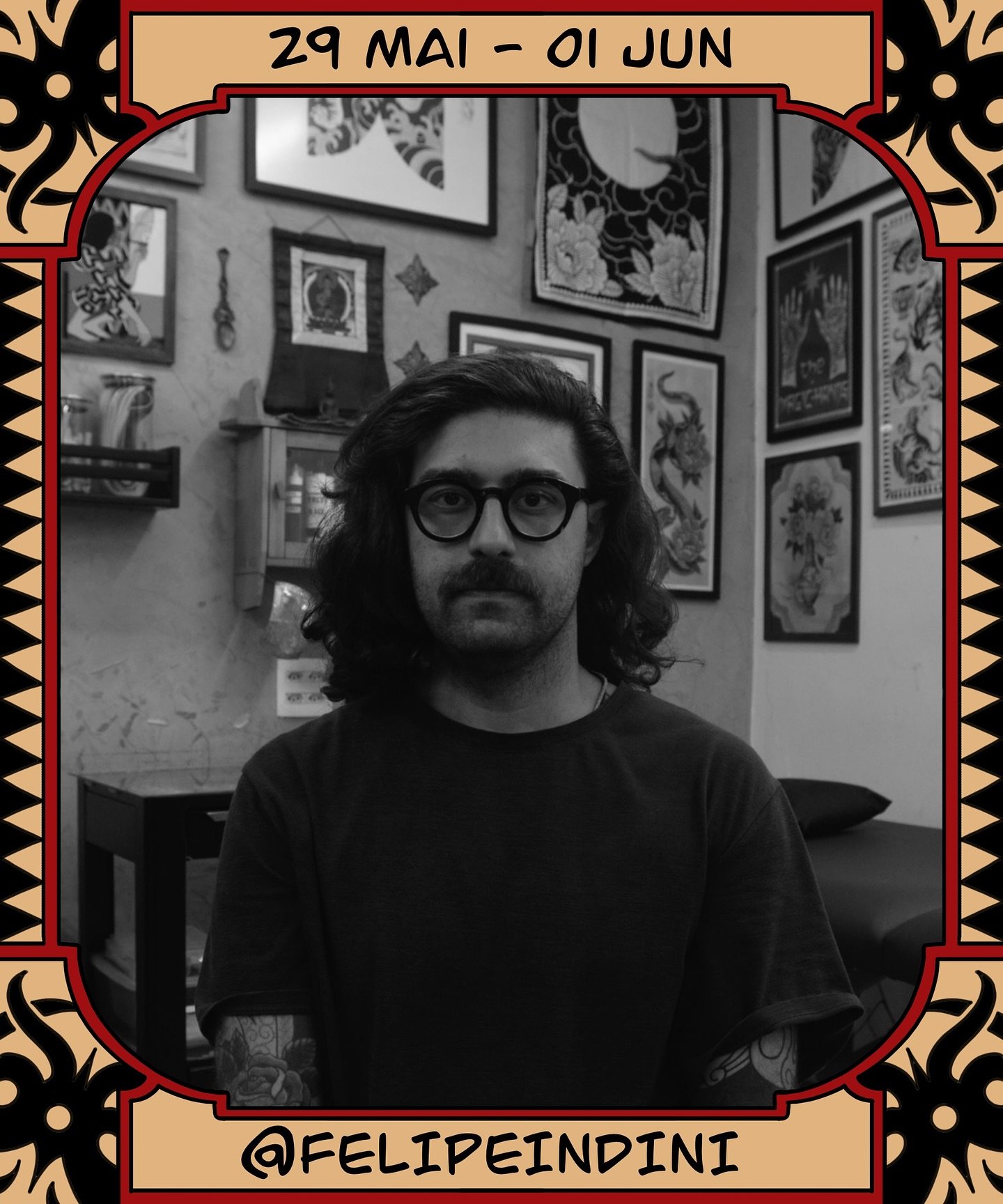 De 29 de Maio a 1 de Junho, nosso amigo Felipe Indini estar&aacute; tatuando conosco!
S&atilde;o pouqu&iacute;ssimos hor&aacute;rios dispon&iacute;veis, ent&atilde;o n&atilde;o da mole e reserva logo o seu!
Contato diretamente com ele:
@felipeindini 