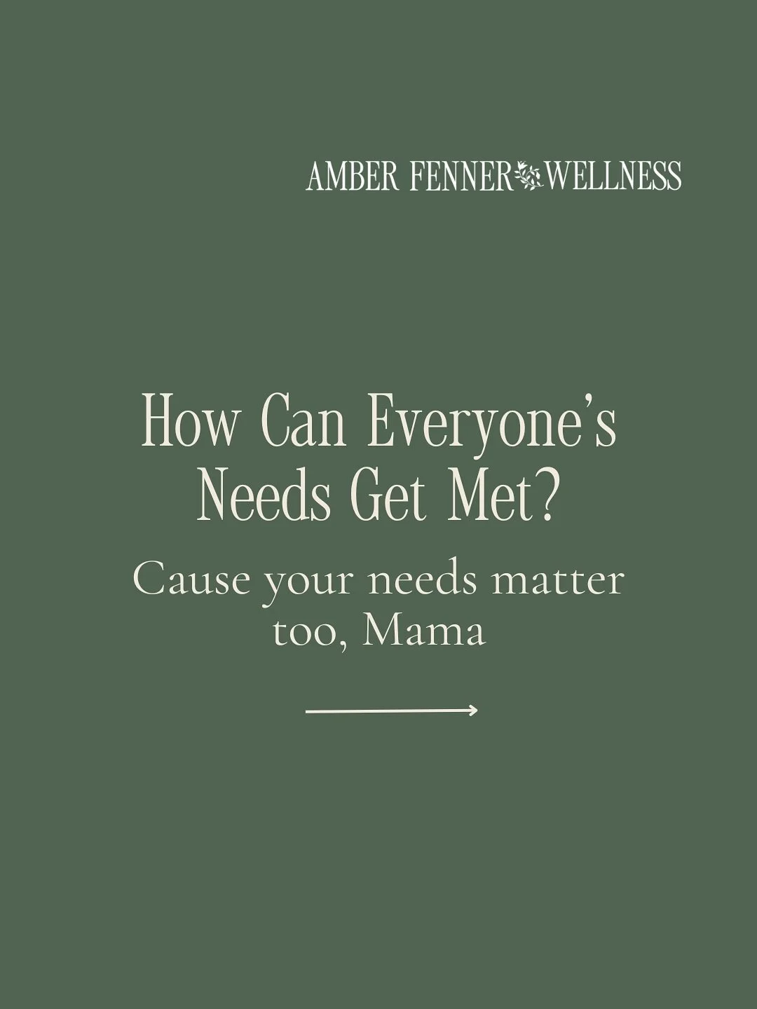 I thought motherhood meant laying myself down completely.
But I learned the hard way&mdash;when my needs are unmet, everyone feels it.

Presence doesn&rsquo;t happen when I&rsquo;m anxious, resentful, or running on fumes.
And showing up well for my f