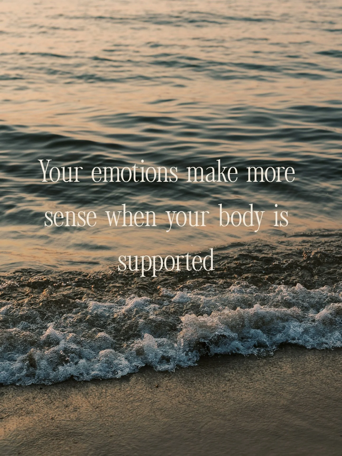 Something I talk about often with clients is how closely the body and emotions are connected. When the body feels steady, nourished, and cared for, your emotional capacity naturally expands.

You can think more clearly.
You have more patience.
You fe