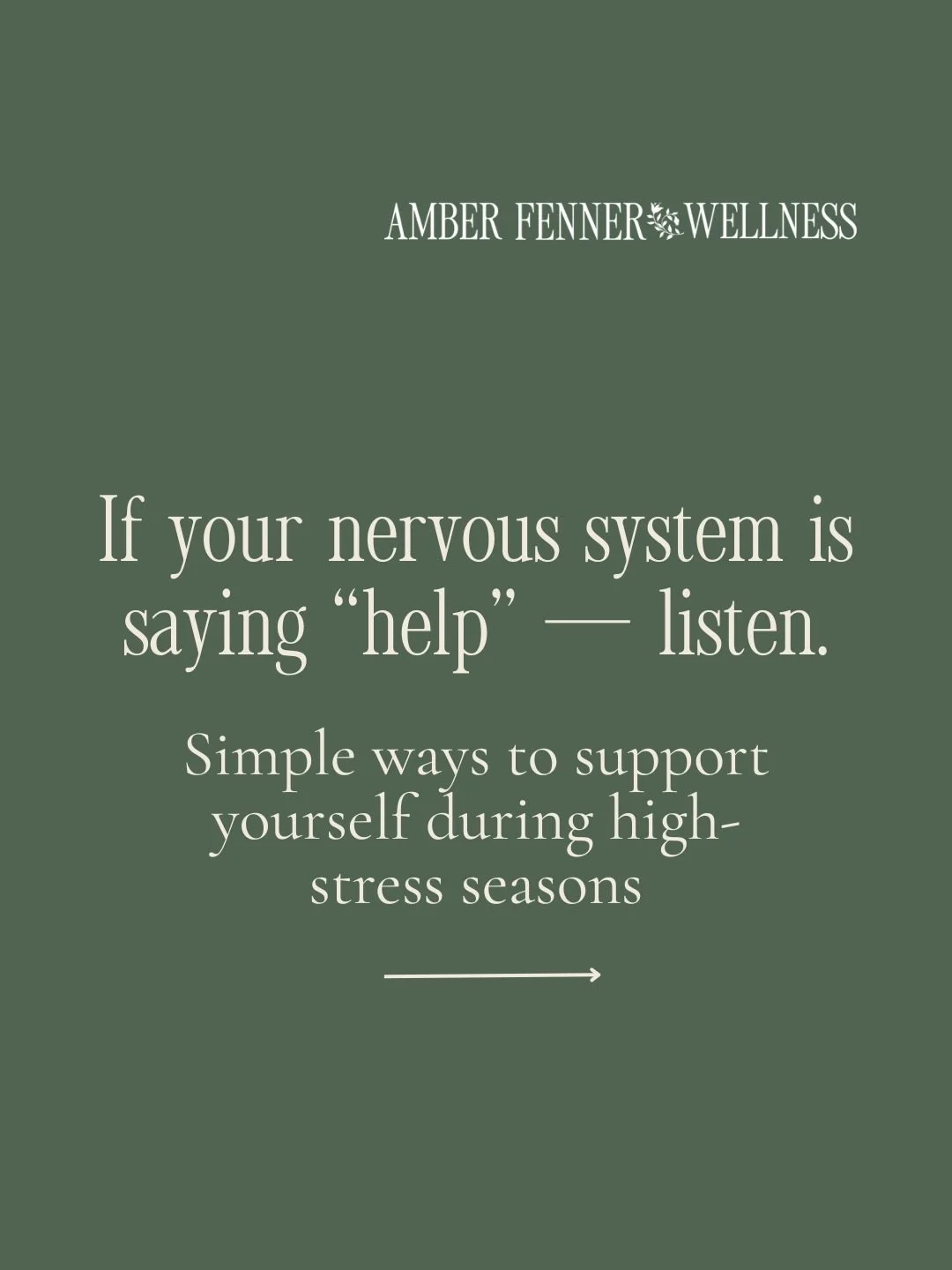 If your nervous system is saying &ldquo;help,&rdquo; listen. 🧸

In seasons of higher stress, fuller calendars, and emotional demand, the nervous system carries more than we realize. 

And as mothers, our nervous system becomes the pulse of the home.