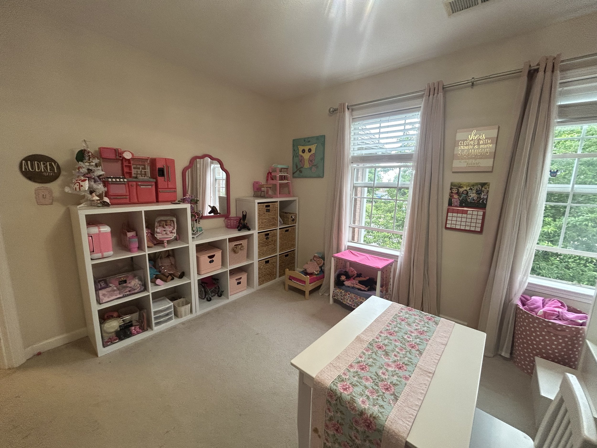 (AFTER) Little girl's playroom area 