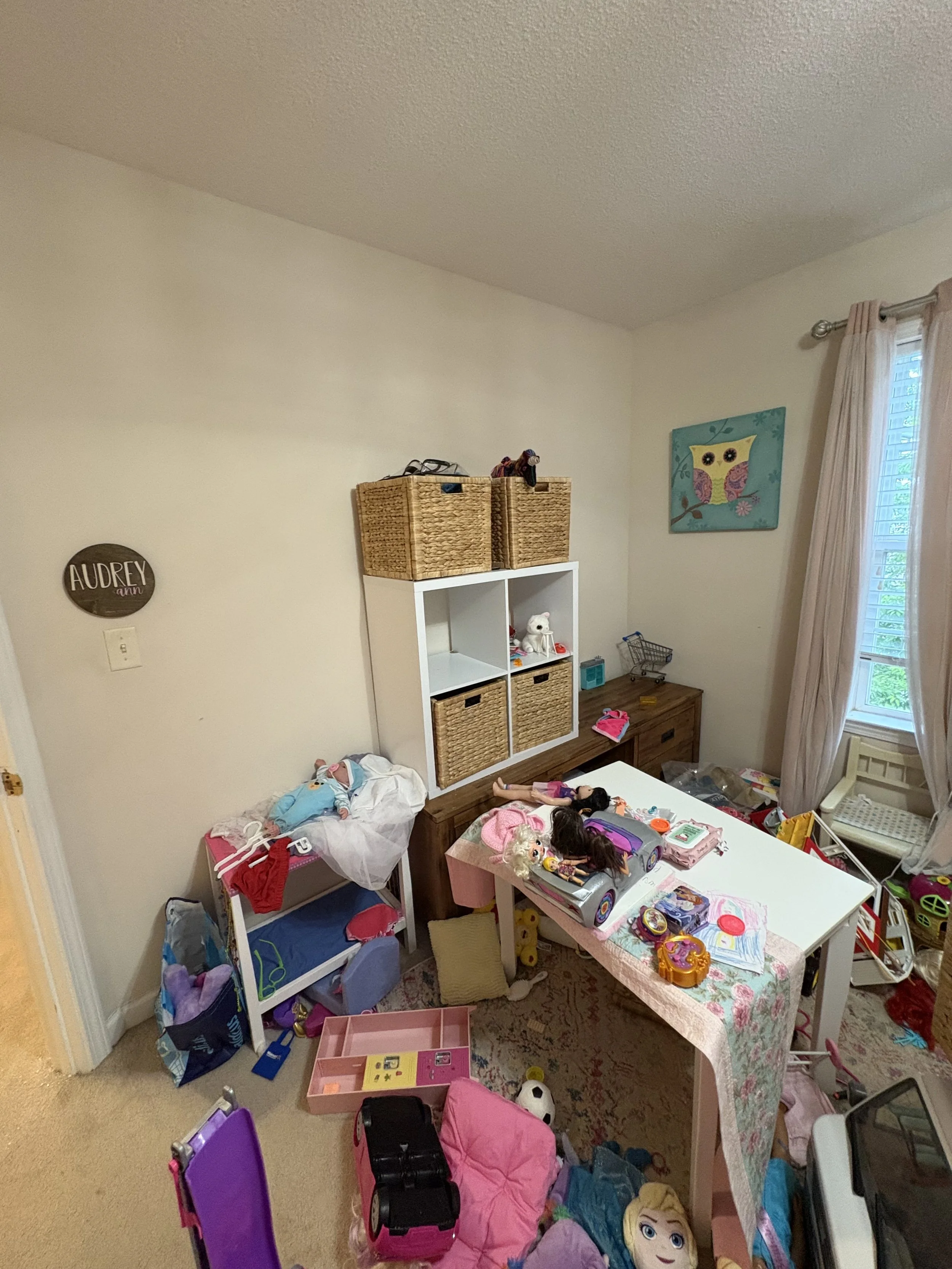 (BEFORE) Little girl's playroom area 