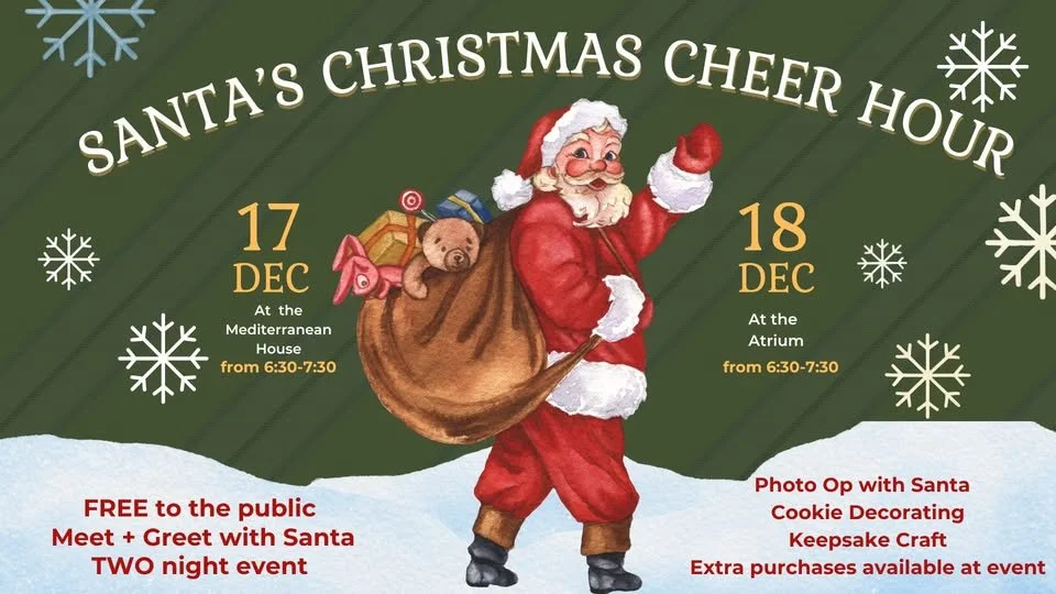 Free Meet & Greet with Santa – Two Nights, Two Locations!