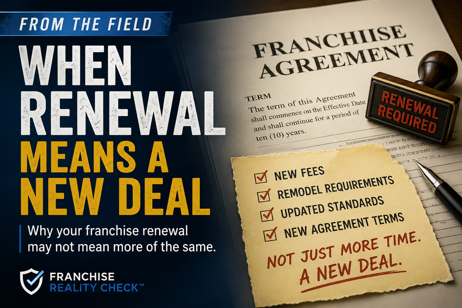 From the Field: When Renewal Means a New Deal