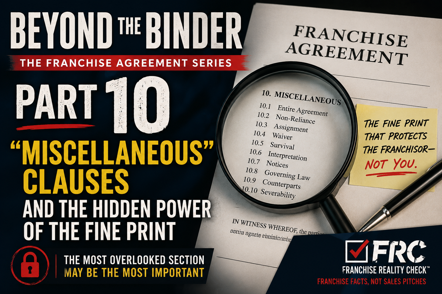 Beyond the Binder: The Franchise Agreement Series Part 10