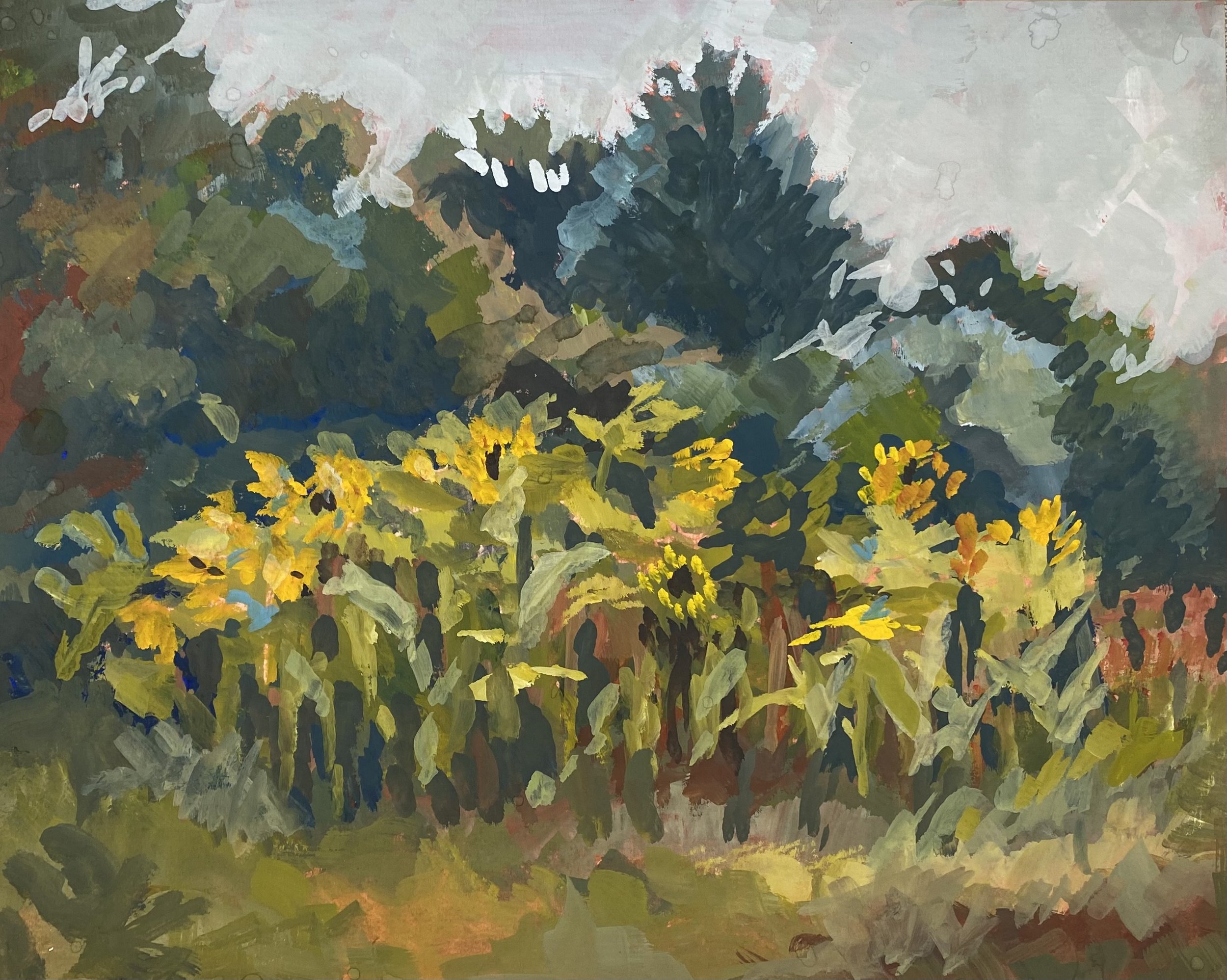 "Late Summer Sunflowers"
8 x10 Gouache on paper
$350.00 SOLD