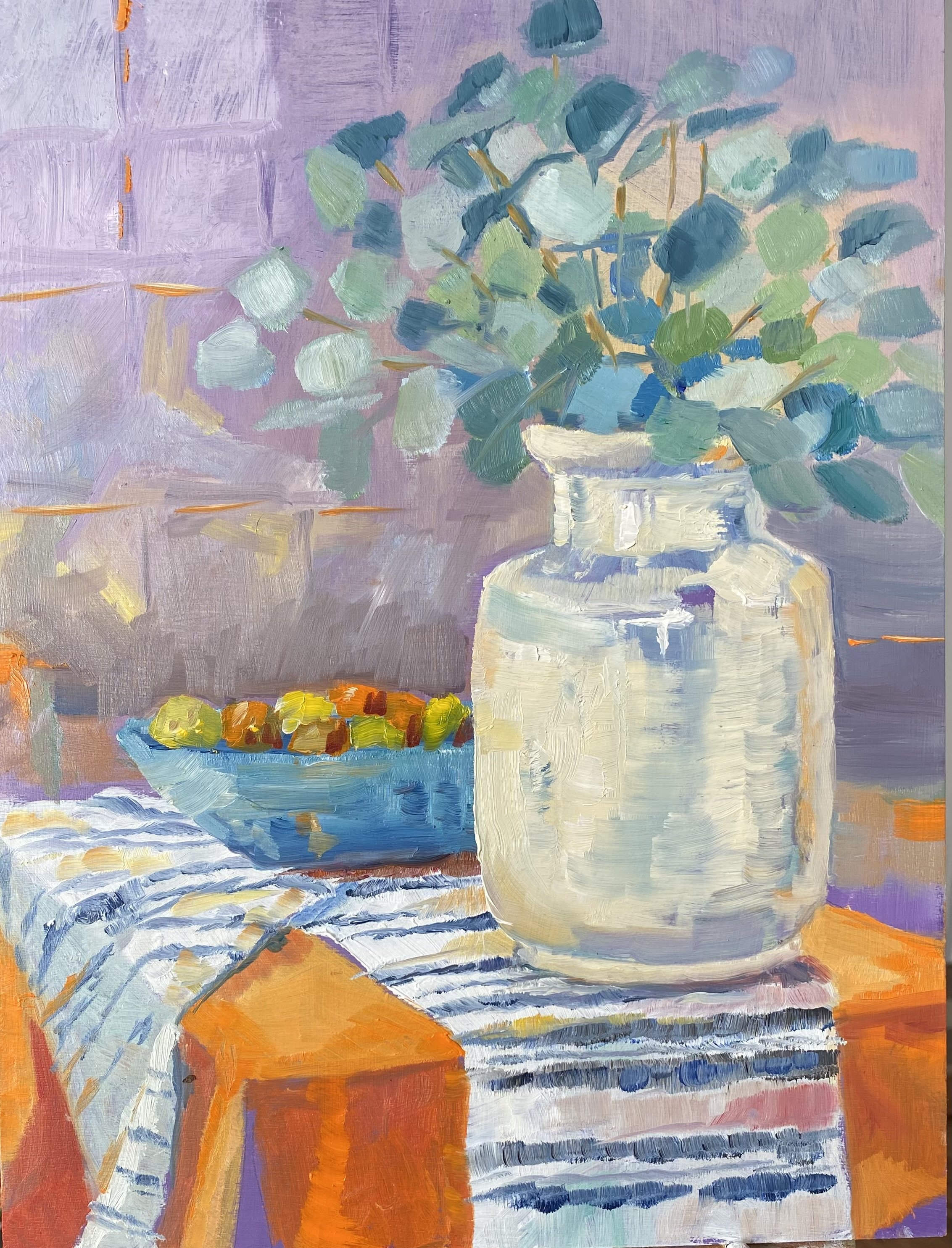 “Eucalyptus “
9 x12 Oil on wood panel/
Unframed/
$300 AVAILABLE