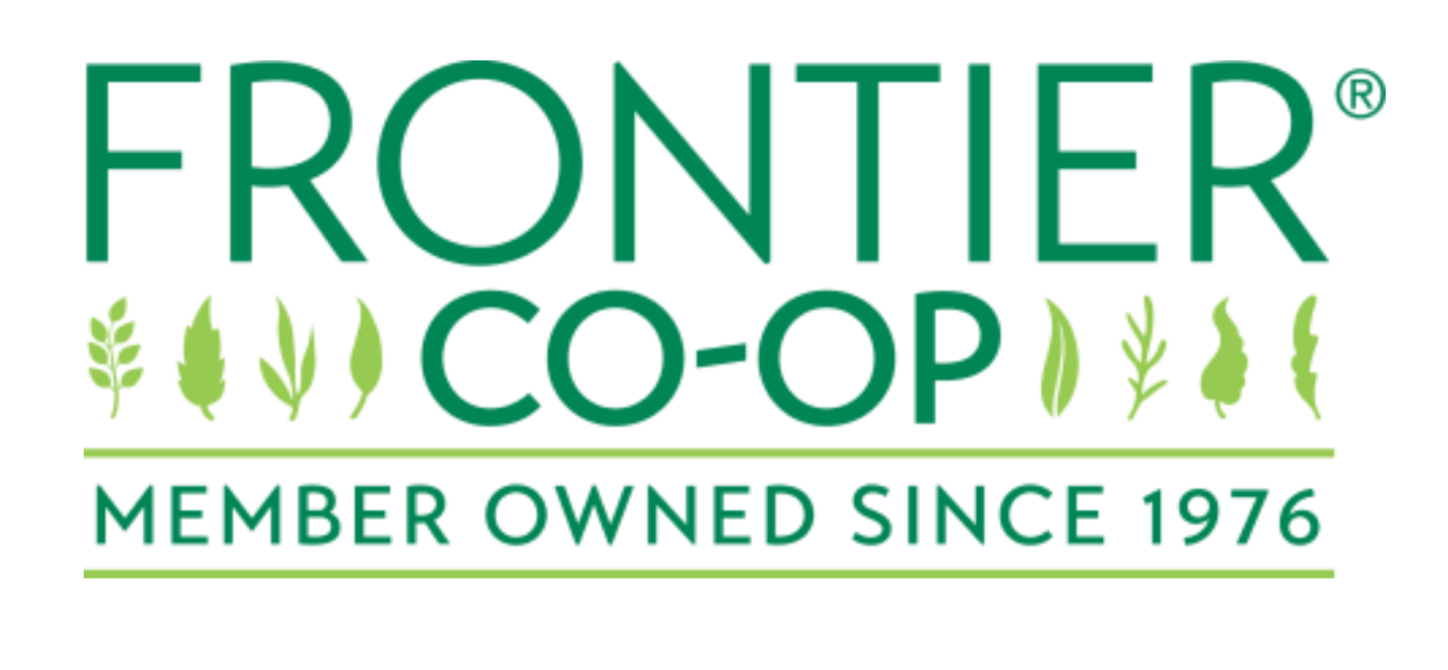 Froniter Co-op logo with green text, leaf graphics, and tagline "Member Owned Since 1976."