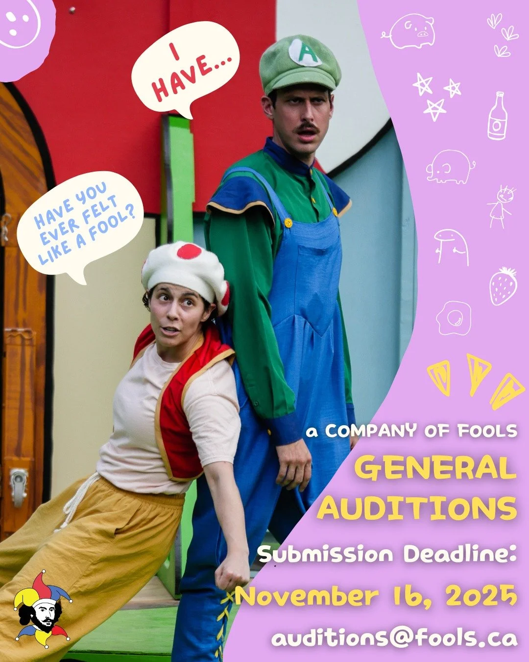 General Audition submissions close on Sunday! 🚨

Are you a professional actor working in Ottawa? We want to meet you! Head to the link in our bio for all the juicy details about how to submit your candidature.

Laura Del Papa and Drew Moore in The C