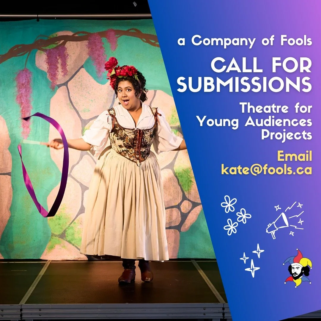 SEEKING SCRIPTS 🪶

Do you have a Shakespeare-inspired TYA project kickin&rsquo; around? We know what you&rsquo;re thinking - duh, who doesn&rsquo;t! Why not send it in to us and see if we can get it on its feet? We are seeking 60-minute works of the