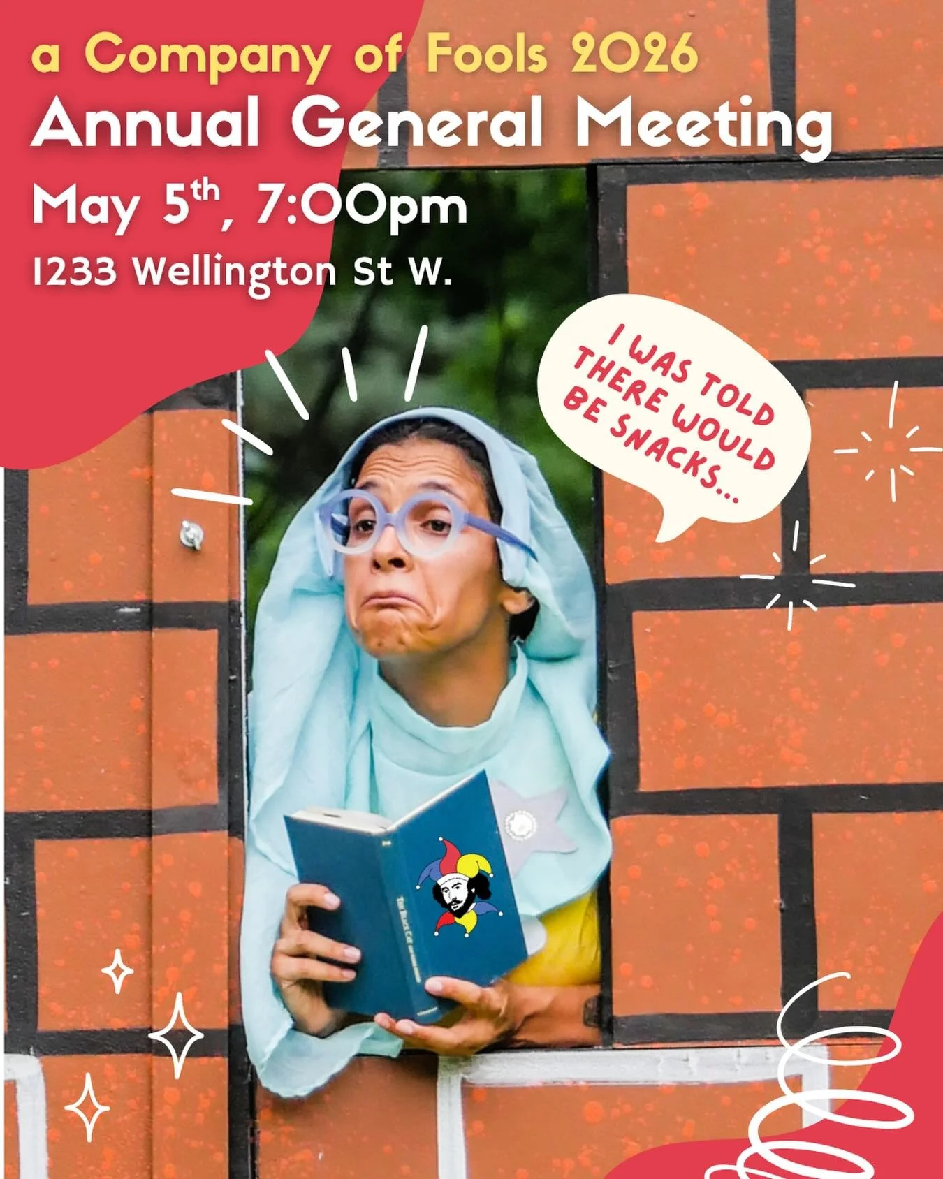 Join us on May 5th for our Annual General Meeting! At 7pm, we will be gathering at the Great Canadian Theatre Company (1233 Wellington St W.), and all members of the community are welcome to attend and ask questions. 

So come one, come all! If you p