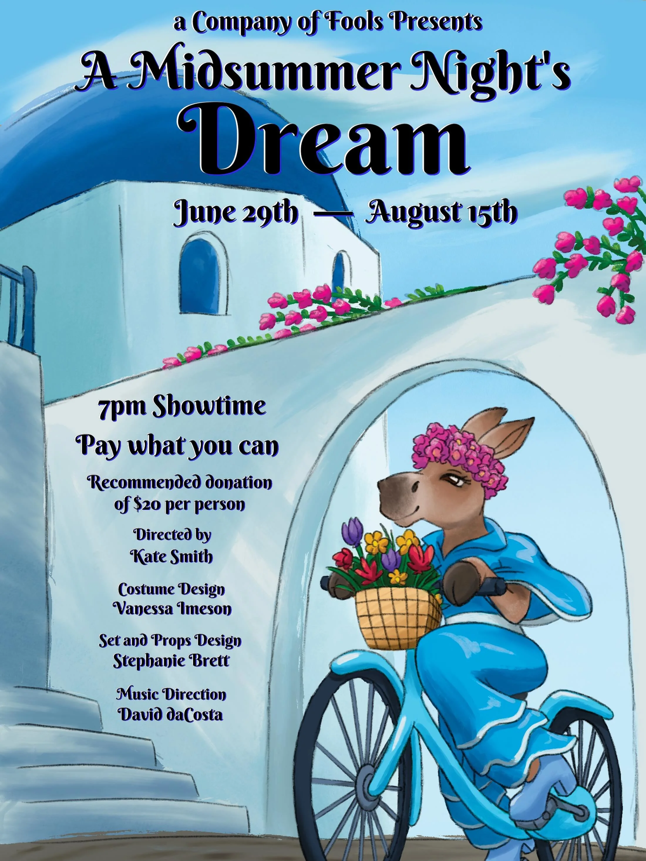 No need to worry about flights being cancelled, because we are bringing the Greek Islands to a park near you this summer! We are so excited to announce our 2026 Shakespeare in the Park production of A Midsummer Night&rsquo;s Dream!

Shakespeare meets