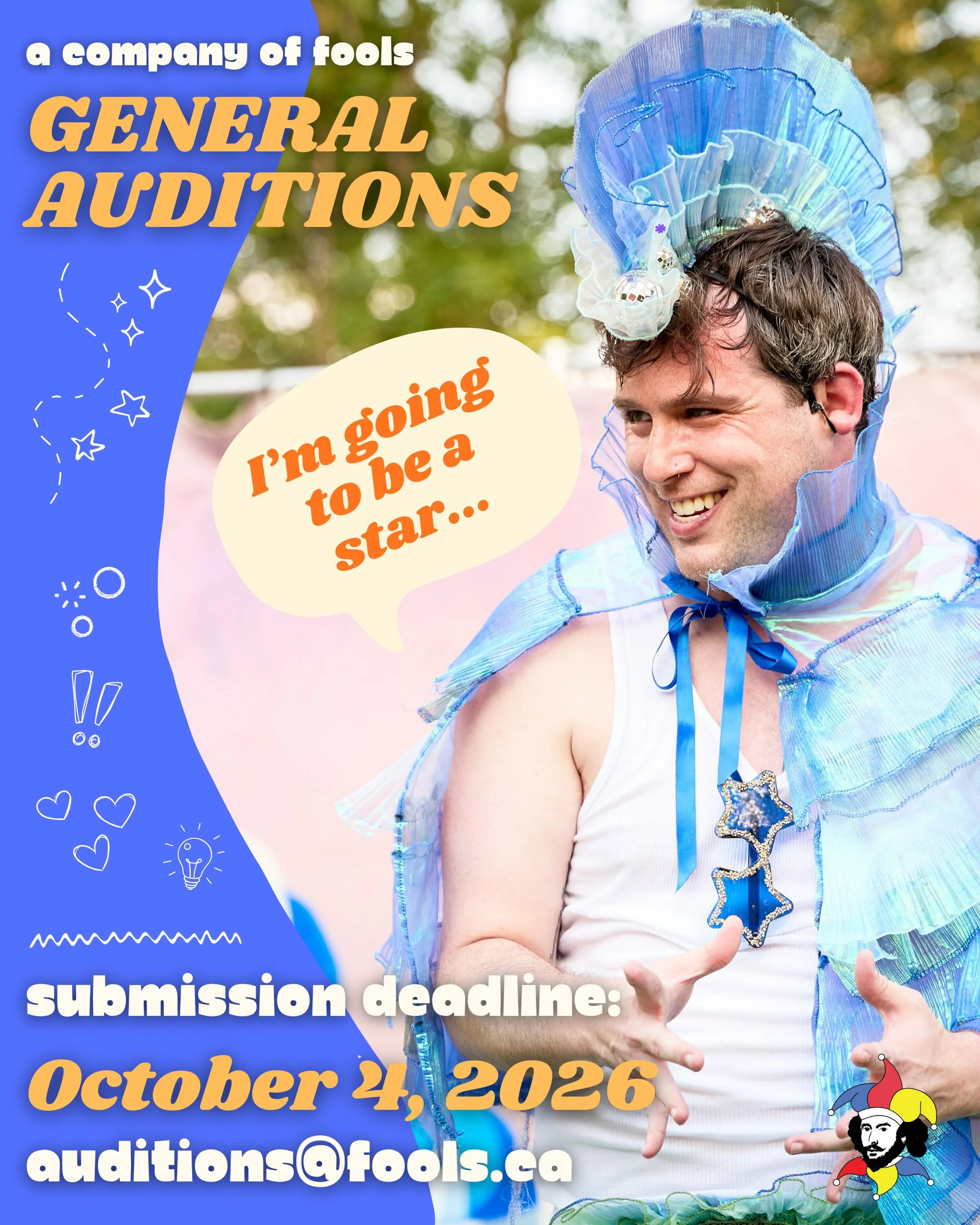 You&rsquo;re a STAR baby ✨

General Audition submissions for our upcoming 2027 spring TYA tour and for our Shakespeare in the Park tour are open until October 4th. 🎭

For full season and audition details, land submit your candidature, head to the li
