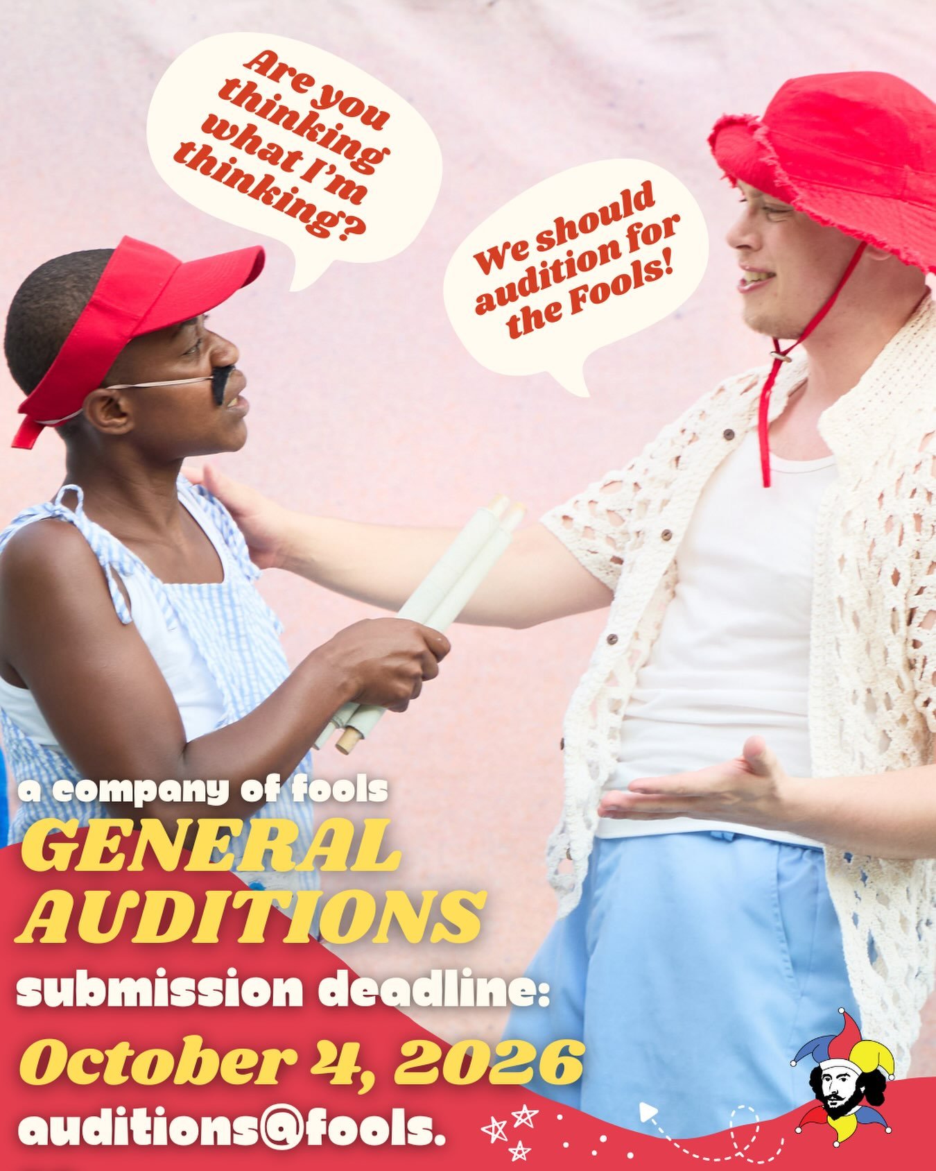 Cue Ellie Goulding, &ldquo;What are you waiting foooor?!&rdquo;🎶

But really, don&rsquo;t wait too long to submit to our General Auditions! Submissions for our 2027 season are open until October 4th. ✨

For full season and audition details, and to s