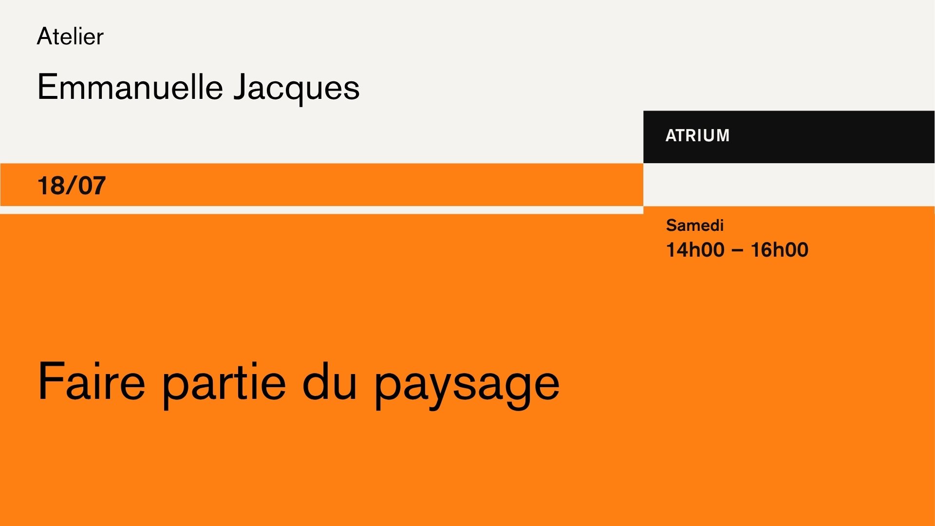 Faire partie du paysage avec Emmanuelle Jacques