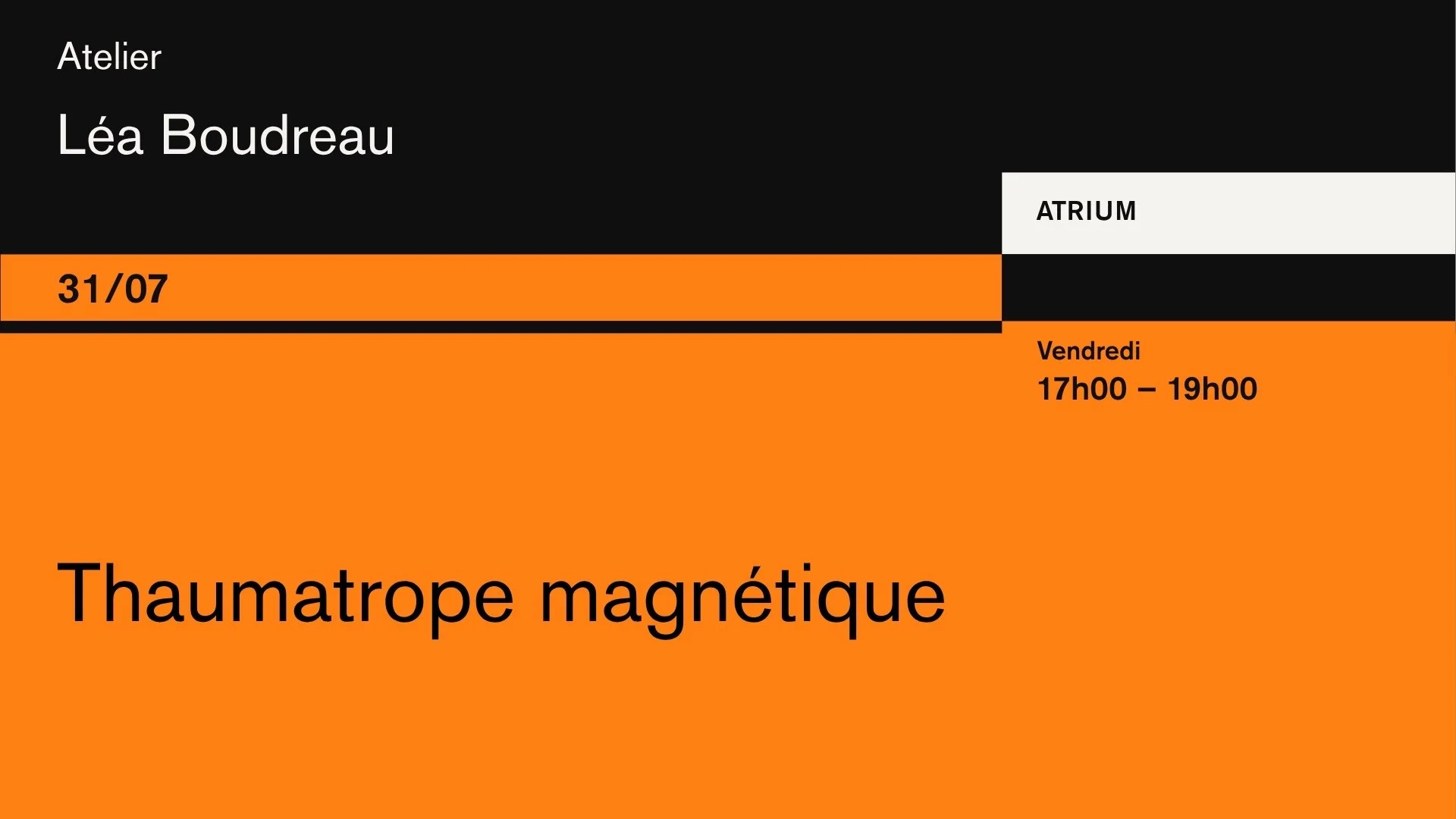 Thaumatrope magnétique avec Léa Boudreau