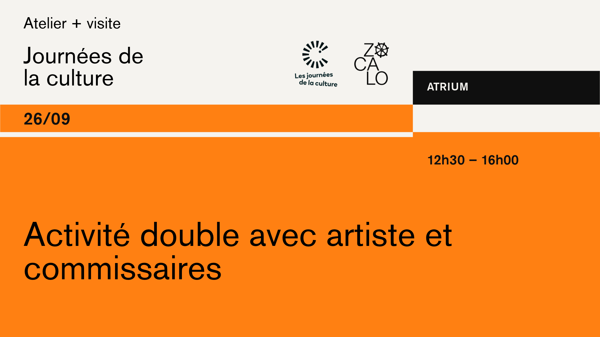 Activité double avec artiste et commissaires