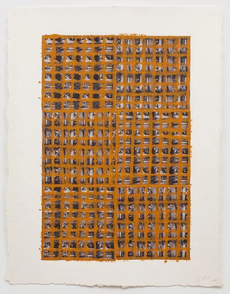 route one: box two, 2018
Oil paint stick, paper, and ink on paper