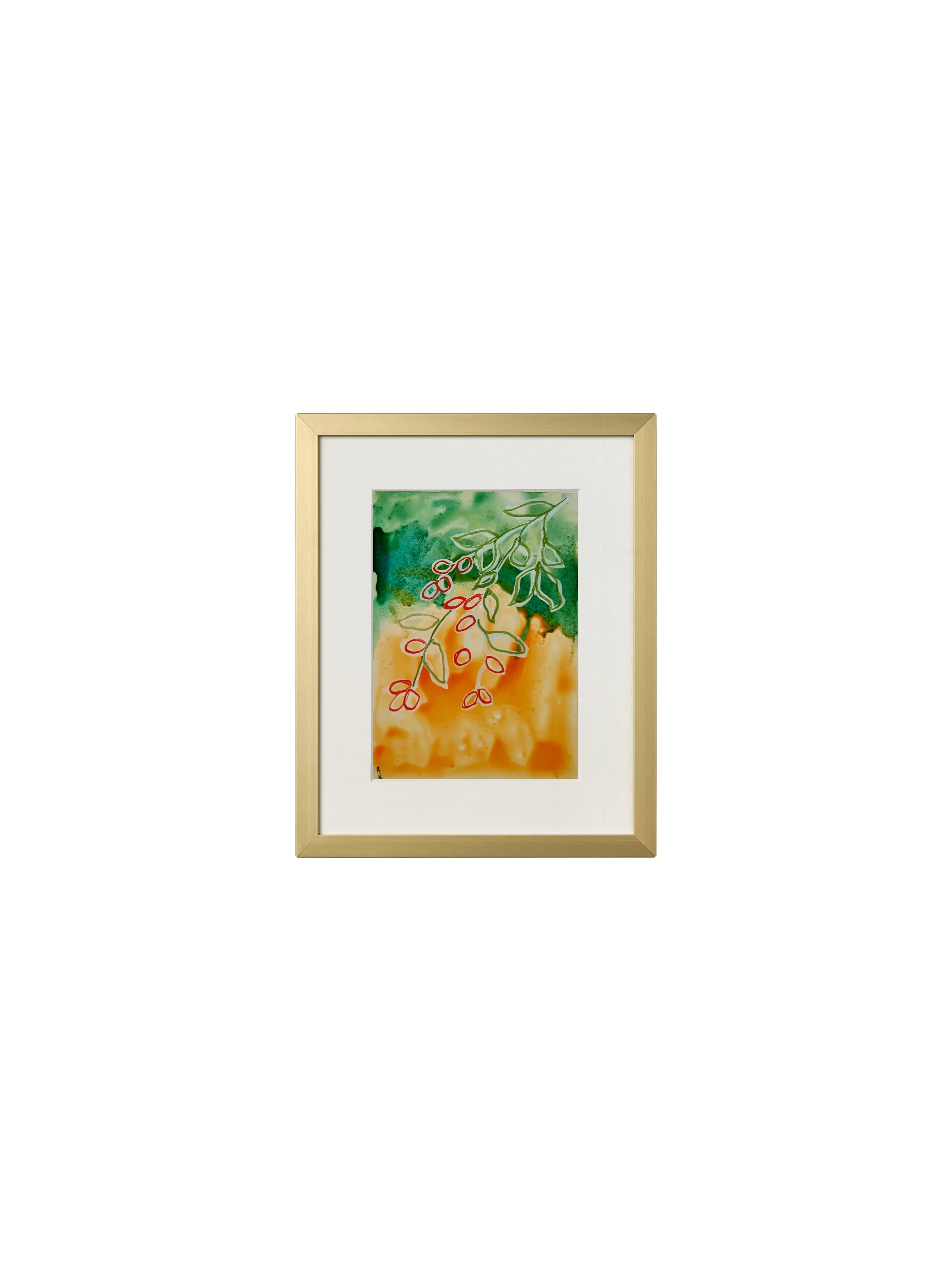 Flora In Flow: Orange & Green