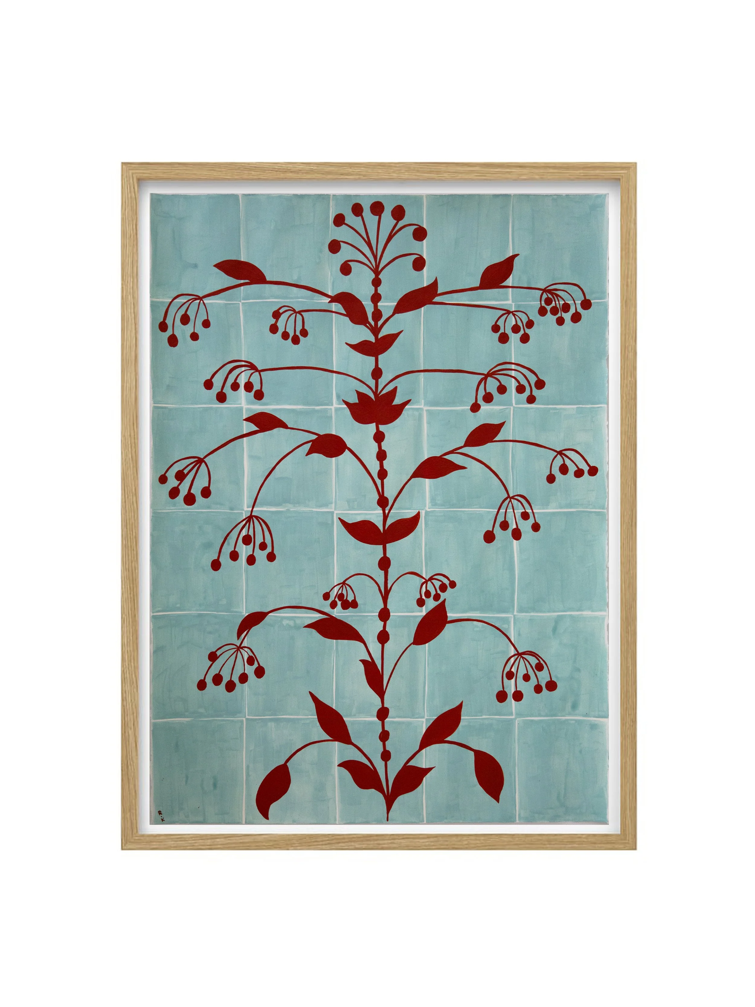 Tile In Bloom: Aqua Teal