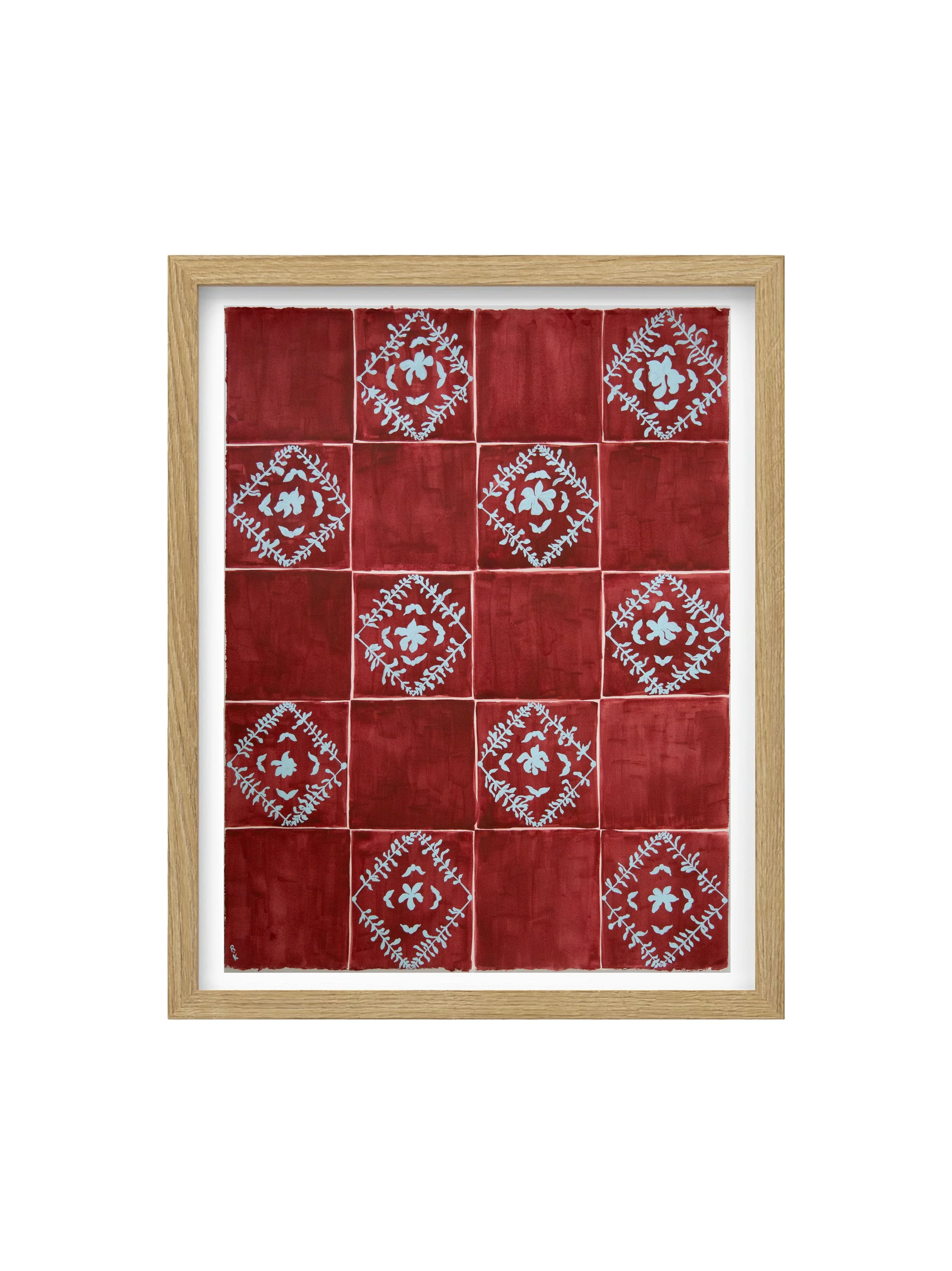 Tile In Bloom: Burgundy