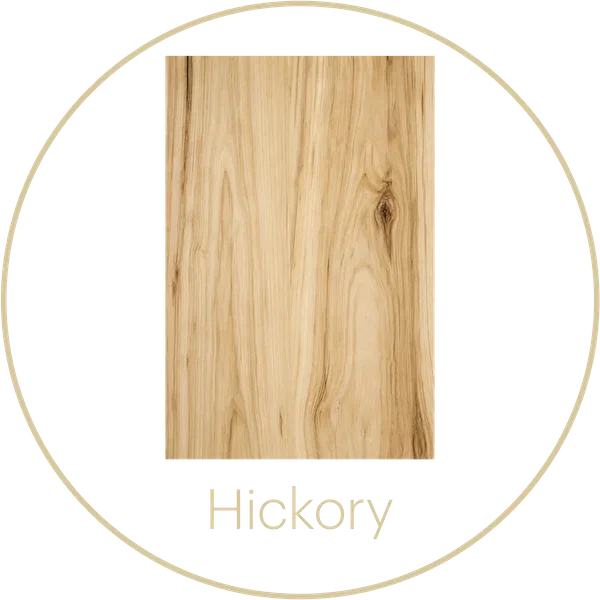 Hickory wood grain sample