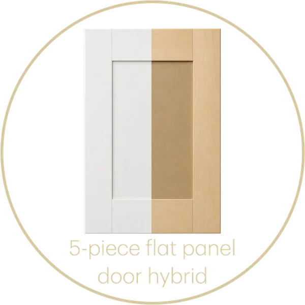 Cabinet door with maple frame and MDF panel insert