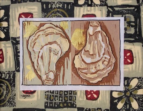 Brown on Silk Mixed Media 8x10"