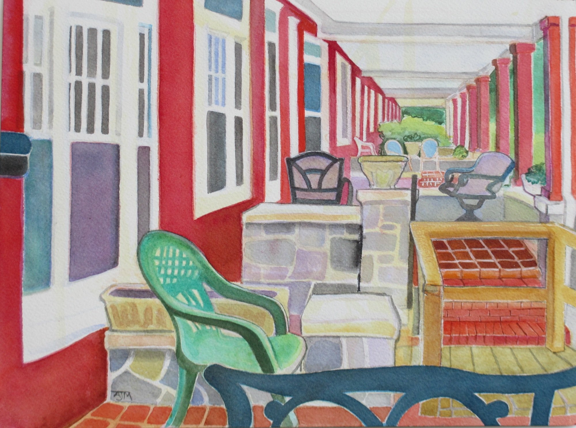 Chairs to the west WC 9x12"