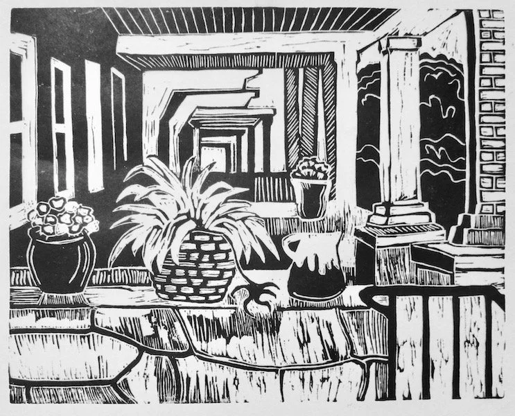 Spider Linocut 8x10"