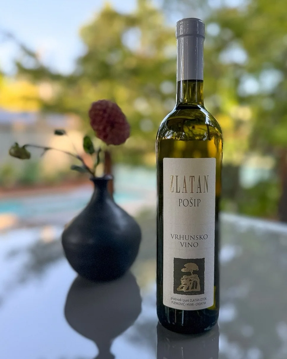 If Croatia had a signature summer wine, Po&scaron;ip might be it. This indigenous varietal dates back to the 4th century BC &amp; now grows across Dalmatia, including Hvar and Korčula, thriving on the slopes above the Adriatic.

We loved this organic
