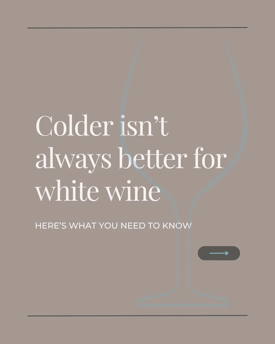 Not all white wines should be served ice cold. Here's how to get it right.⁠
⁠
Follow for more easy wine tips &amp; sign up for our newsletter at manyescapes.com.⁠
⁠
#winelover #wineeducation #winesimplified #winetasting #whitewine