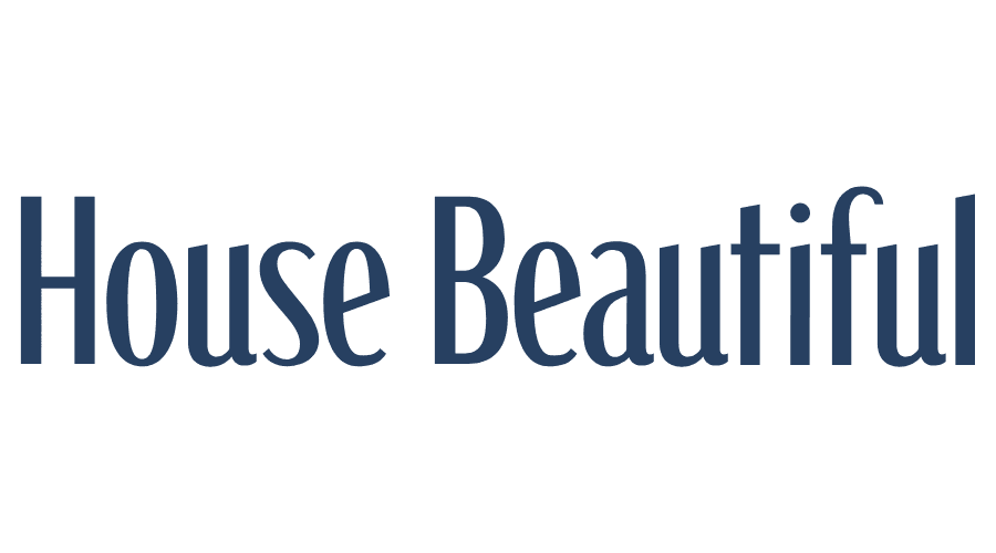 Text reading 'House Beautiful' in dark blue font on a white background.