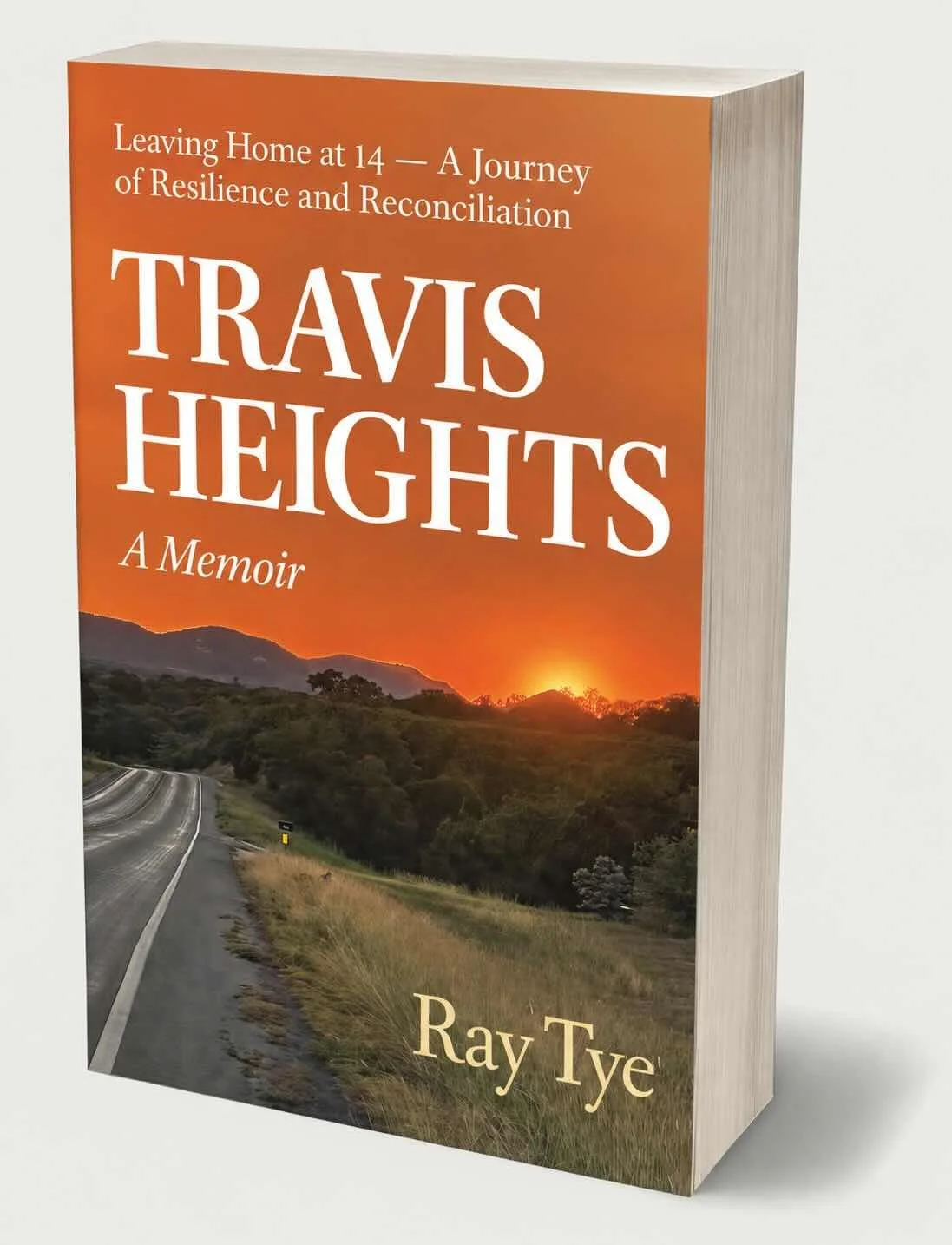 Tilted front cover of Travis Heights: A Journey of Resilience and Reconciliation by Ray Tye