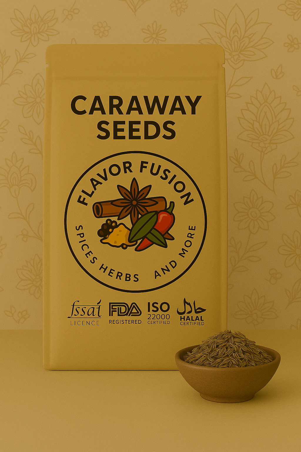 Flavor Fusion Caraway Seeds – For Rye Bread, Sauerkraut, Goulash and Herbal Teas