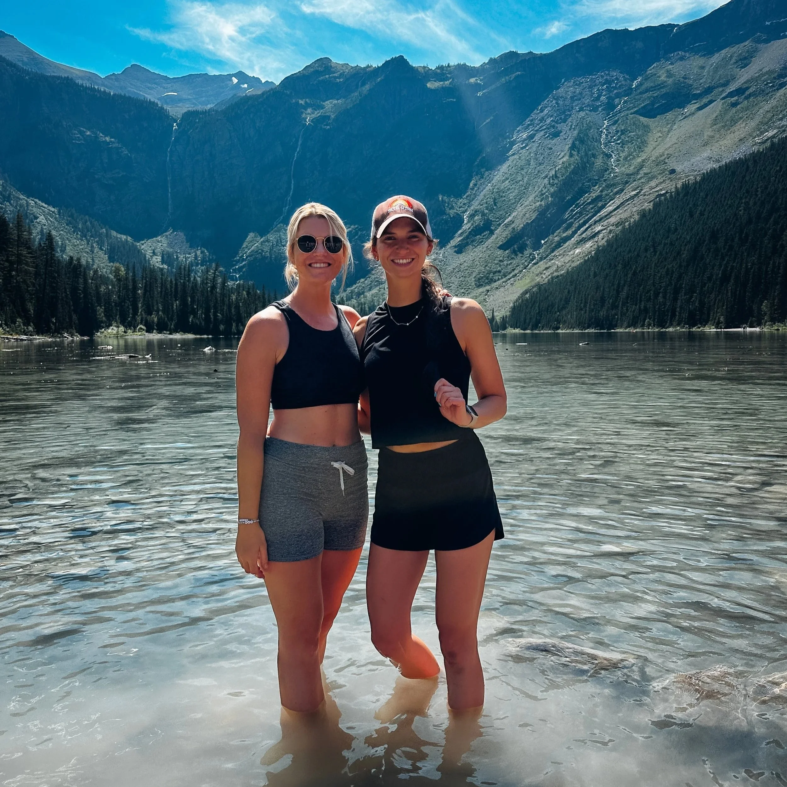 Women founders networking in nature at Glacier National Park